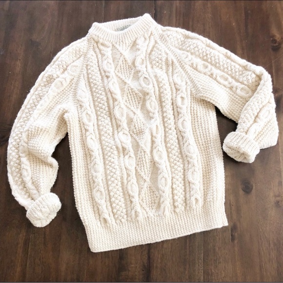 Blarney Sweaters - Vtg Blarney chunky cable knit sweater